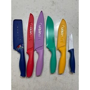 Knives Random Cuisinart Pioneer Women Kitchen Colorful Blades Sheaths Qty of‎ 6